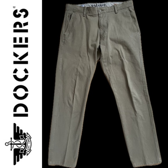 🐪33Wx30LUltimate Chinos | Slim Fit | Dockers Men's Beige / Tan / Khaki Pants - Picture 16 of 16
